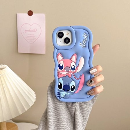 Stitch Silikondeksel - For iPhone Lilla iPhone 11 Pro iPhone 11 Pro Lilla