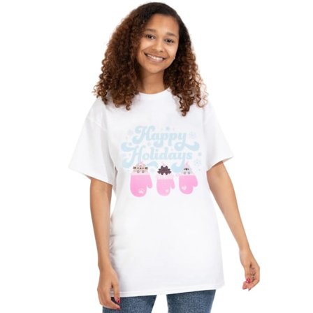 Pusheen Dam T-shirt Jul XL Vit