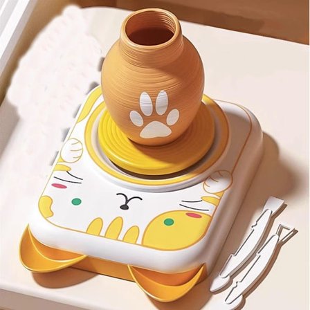 Keramikkhjul for barn, mini keramikkhjul, keramikkmaskin for barn, elektrisk keramikkmaskin for barns myke leirenybegynnere og keramikkkunst