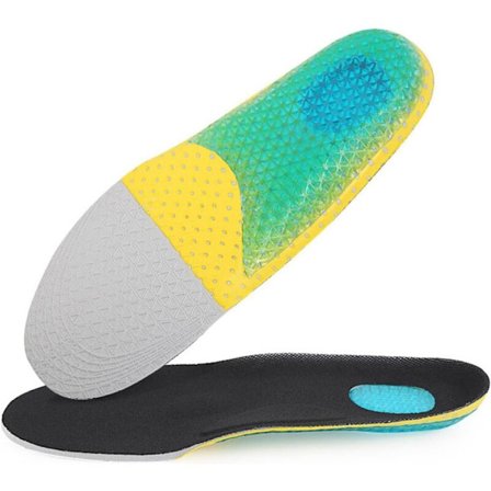 Myke ortopediske silikonsåler for løping - Støtdemping for fotbue, løsning for plattfot for menn