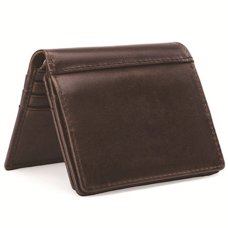 Läderplånbok med myntfack och lås för män