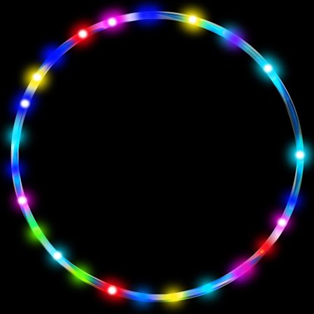 LED Hula Hoop för Vuxna och Barn, Dansövning, Luminous Hula Hoop, Fitnessutrustning