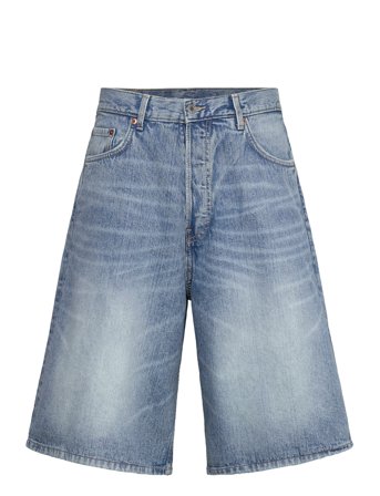 Weekday Astro Denim Loose Baggy Shorts - Blue - 25
