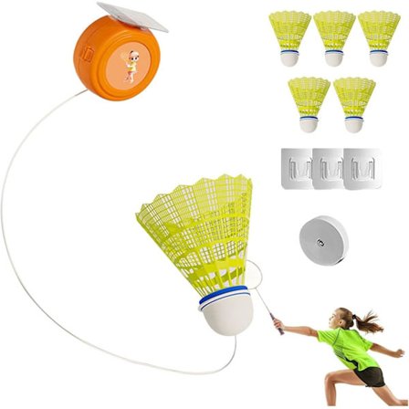 Badmintontreningsutstyr, badminton rebound-trener, uten racket