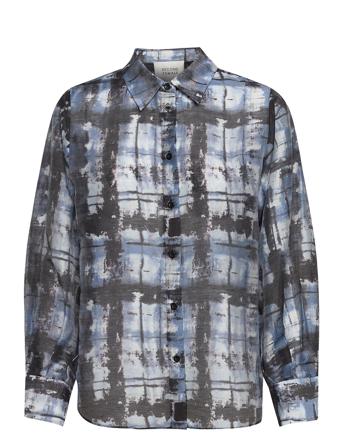 Imprint Shirt Overshirts Blå Second Female