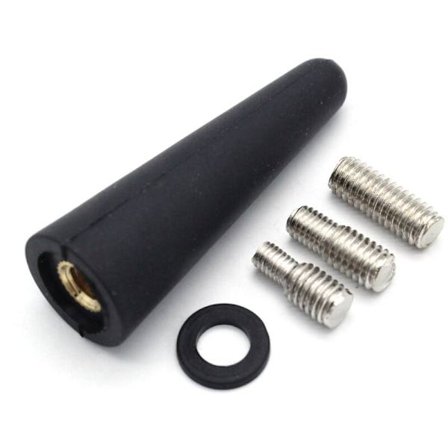 5 cm:n auton lyhyt antenni, kattoantenni, radio, M5 M6 -kierreadapteri, stereo, AM FM KFZ