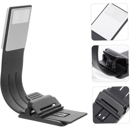 Sammenleggbar og USB-oppladbar LED-leselampe med fleksibel arm og magnet for øyekomfort, for skrivebord eller som bokmerke