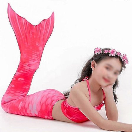 3-delt sæt Børn Piger Havfruehale Svømbar Badedragt Bikini Top Badedragt-XK6994_Overraskelsesgave 120