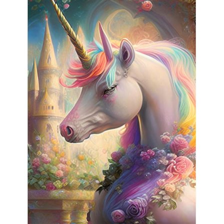 Unicorn 5D diamantmålningskit, djurmålningskonst för hemvägg