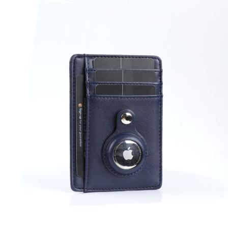 Erittäin ohut ja yksinkertainen luottokorttipidike, joka sopii AirTag-suojaholkkiin, joka estää katoamisen suojan Wallet-Blue - spot-myynti