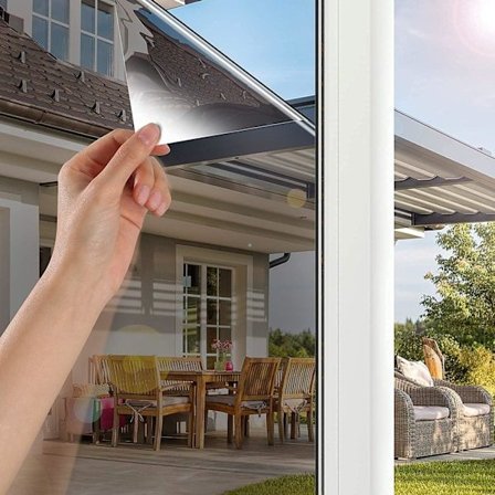 Yksisuuntainen peilikalvo ikkunaan, UV-suojakalvo, itseliimautuva kalvo (60x400cm)_yux