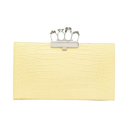 Alexander McQueen Taske Gul, Dame Clutch, Størrelse: ONE Size
