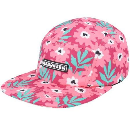 Headster - Rosa 5panel Keps - Kids Dizzy Garden Fuchsia 5-Panel @ Hatstore