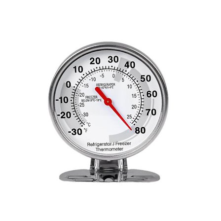 Kylskåpstermometer i rostfritt stål Frystemperaturmätare Mini Termometer Grill Kök Mat