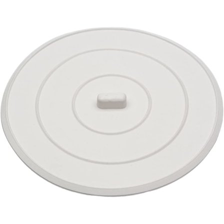 Platt diskbänkspropp, 5", vit, 1-pack (89042)