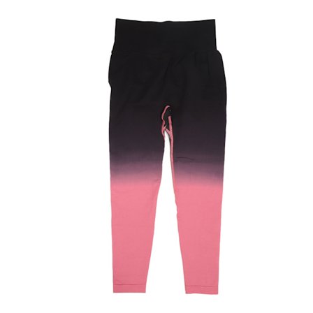 Yoga Bukser med Løft til Kvinder Højtaljede Hurtigtørrende Gradient Sort Pink Leggings