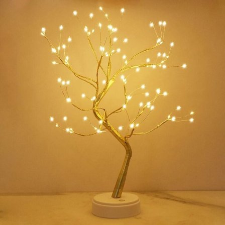 LED-bonsai-bordslampa med batteri och USB-strömdrift, instickslampa, träddekoration, justerbar grenlampa, bordslampa, nattlampa 108