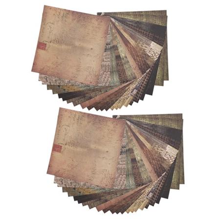 DIY Skrapbokpapirsett - 48 Ark, Hilsenkort, Journaldekorasjoner