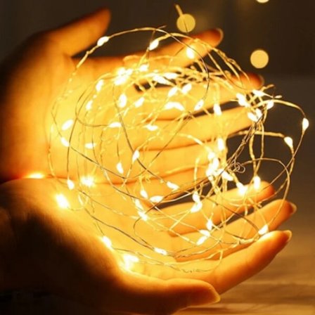 6-pack 1m Mini LED-ljusslinga batteridriven varmvit