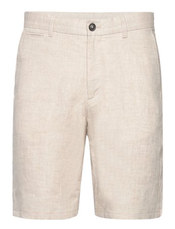 Slim-Fit 100% Linen Bermuda Shorts Beige Mango