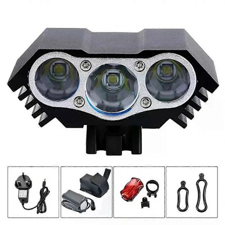 90000LM Super Sterk LED Sykkel Lampe Sykkel Lommelykt Foran Bak Lampe Oppladbar