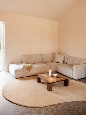 Beanie 200X300 Beige Plain (Single Colored) Wool Rug