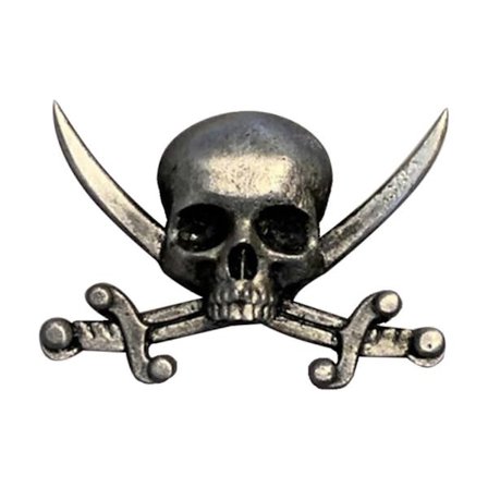 Gotisk Kranie Dolke Badge Pin Vintage Horror Skelet Broche Krydsende Sværd Badge Tøj Pin Smykker Reversnål