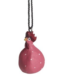 Dekoration Hængende Høne 1-pak Cerise