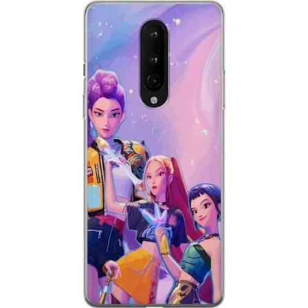Kompatibelt Mobildeksel til OnePlus 8 Futuristiske popdamer i neonfarger med magiske detaljer mot en drømmeaktig galaksebakgrunn