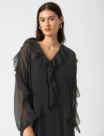 Soaked in Luxury Slharietta Maxi Dress - Black - XS