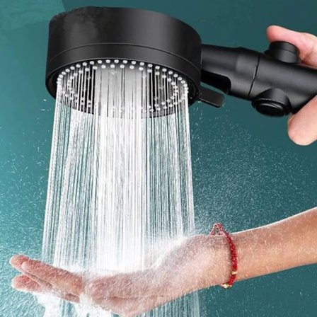 Duschhuvud, högtrycksduschhuvud med 5 lägen, handhållen med av/på-knapp Vattenbesparing