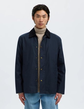 Selected Slhwalter Waxed Cotton 2.0 Jkt Noos - Navy - XL