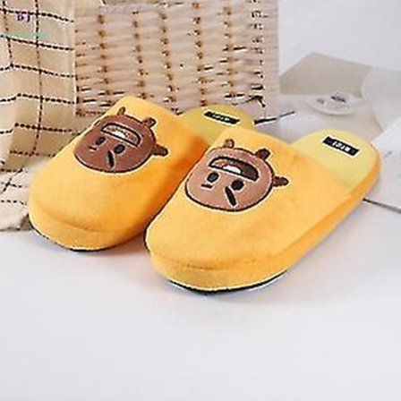 Kpop Bts Bt21 Unisex Varm Plåstertofflor för Hemmet med Halksäker Sula -ES
