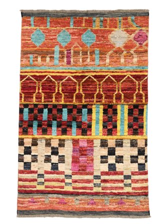 Piccolo Moroccan Berber - Afghanistan 100X151 Lana, Tappeto