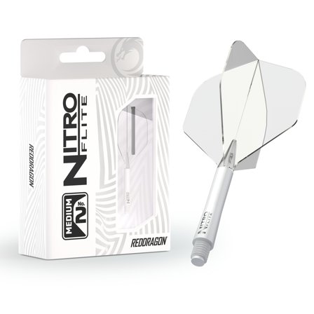 Nitro Flite - Integrated Flight and Shaft White & Clear