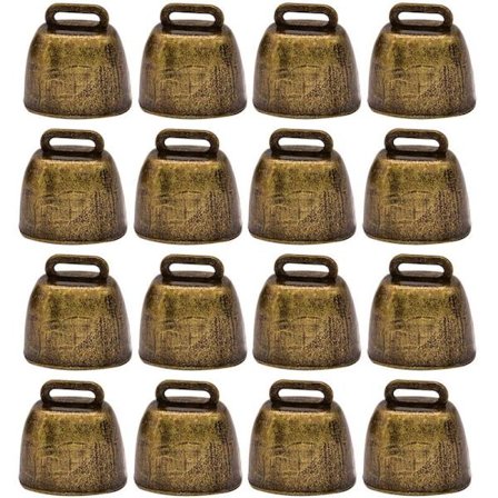 16 Rautalehmänkelloa maatilan sisustukseen, askartelutarvikkeita, laiduntarvikkeita