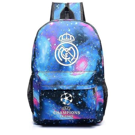 Star Real Madrid Uefa Champions League Skulderveske Fan Ryggsekk Student Skolesekk Oppbevaringsveske