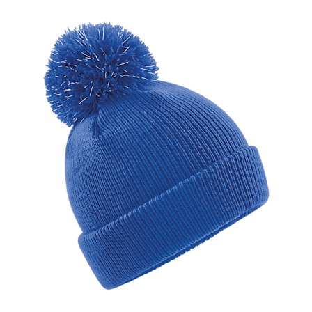 Beechfield Kids Reflex Bobble Beanie One Size Bright Royal