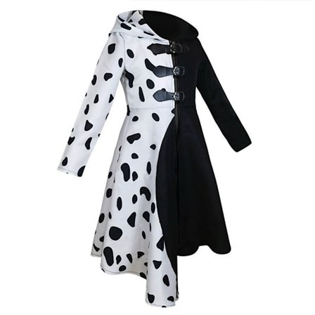 Cruella Dalmatinertrykk Vintage Halloween-kostyme