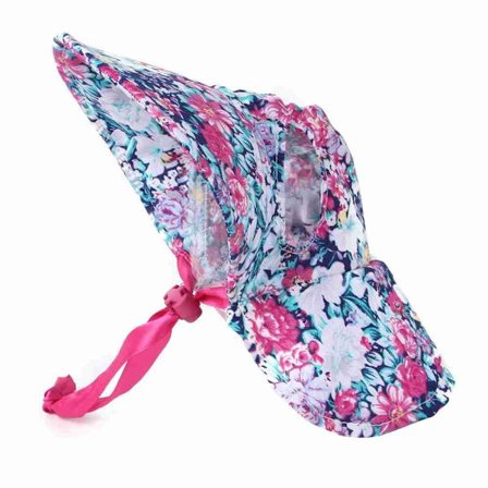 Pet Blomsterhat Hundevisir Cap BLUE M