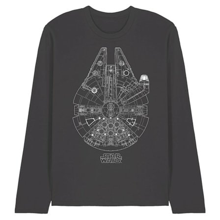 Star Wars Unisex Vuxen Millenium Lines Långärmad T-Shirt L C