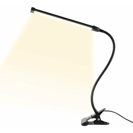 8W Dimbar USB Skrivbordslampa med 3 Lägen (Kall/Varm/Naturlig), 10 Ljusstyrkenivåer, Svart - Kompatibel med Philips