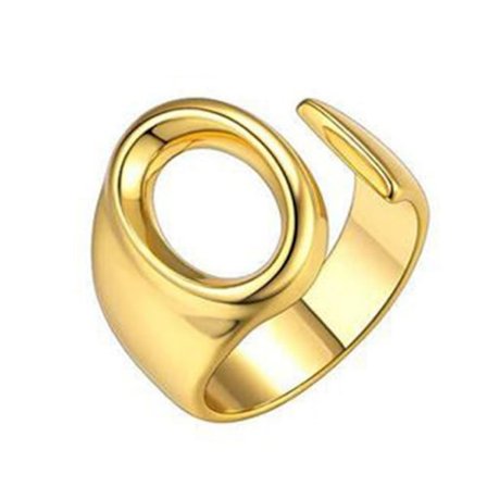 925 silverring med engelska bokstäver retrostil modedesign 18K guld öppen ring