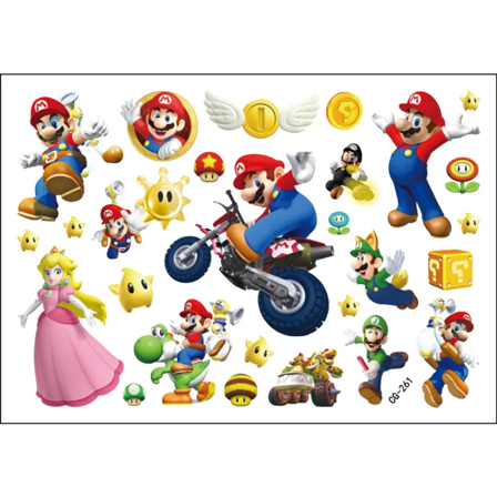 Super Mario Jule-adventskalender Tegneserie Anime-karakter Juguetes Advent Surprise Leker for barn 2024 Julegaver tattoo patch
