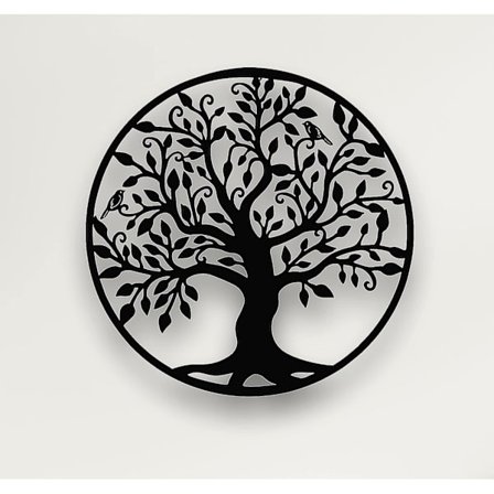 Metalvægkunst, Livets Træ, Metal Træ Familie Logo, Vægdekoration,