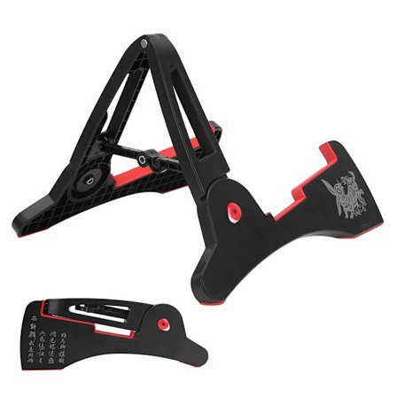 Gitarstativ, robust støtte, bærbar instrumentrammestøtte for elektrisk akustisk gitar eller bass, praktisk transport, sammenleggbar, søt kanin