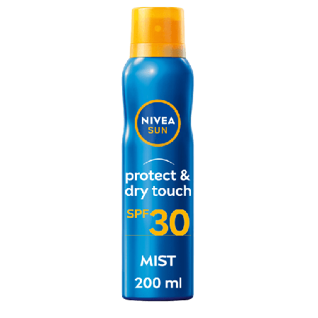 NIVEA Solspray Protect & Dry Touch Sun Mist SPF30 200 ml Solskydd solvård Dam ONESIZE