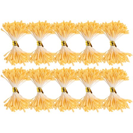 900 st konstgjorda ståndare gips orange färg dubbelände simuleringsbukett gör tillbehör (3 mm (13 #))