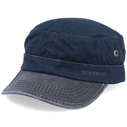 Stetson - Blau Army Cap - Cap Cotton Navy/Black Army @ Hatstore