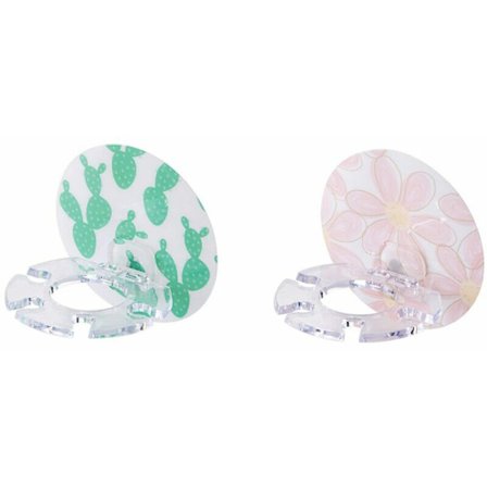 2-pakning plast tannbørsteholder selvklebende veggmontert tannbørste